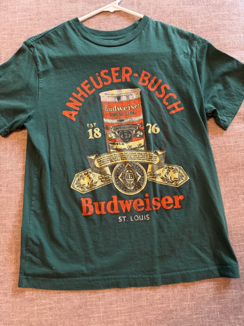 Budweiser Green Graphic T-Shirt - Anheuser-Busch Logo